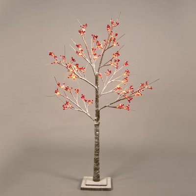 ^ "SNOW RED BERRY TREE" 48 WW LED ΛΑΜΠΑΚ.ΑΝΤΑΠΤ.(24VDC) IP44 20X20X120CM 3M KΑΦΕ ΚΑΛ. ΤΡΟΦ.  -X1048143